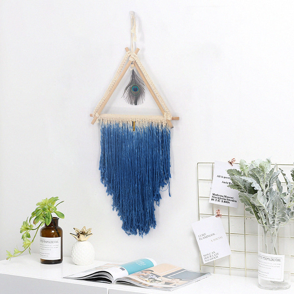 Peacock Feather Woven Wall Tapestry