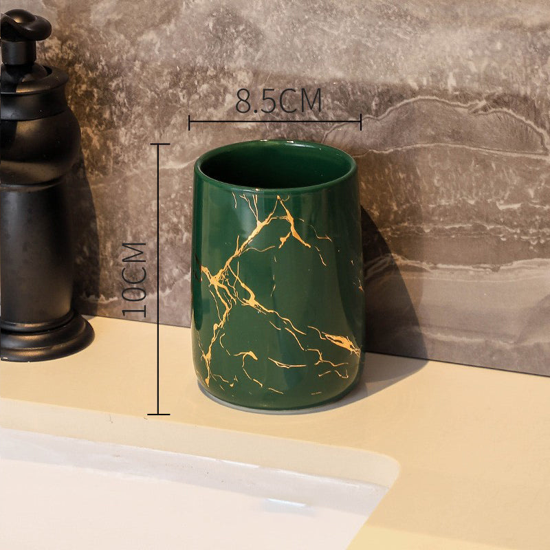 Couple's Ceramic Bathroom Cups