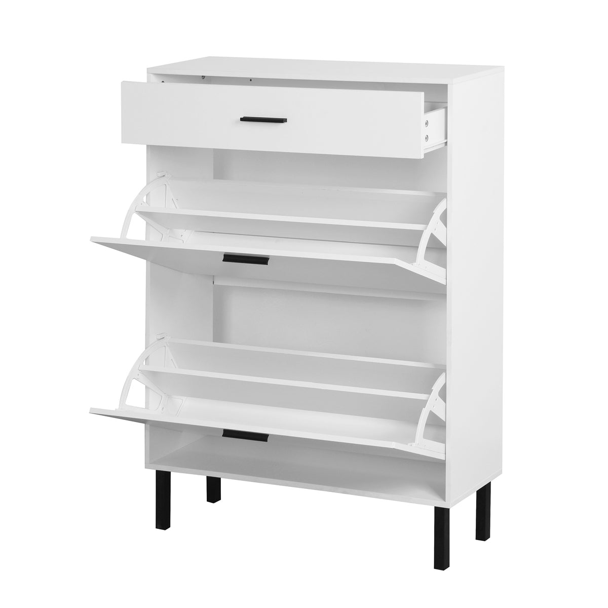 Shoe Cabinet with Two Flip Drawers