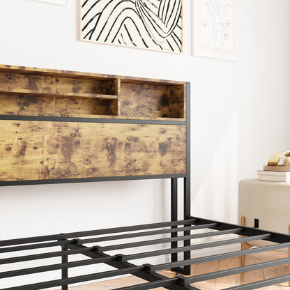 Queen Bed Frame with Storage & Charging