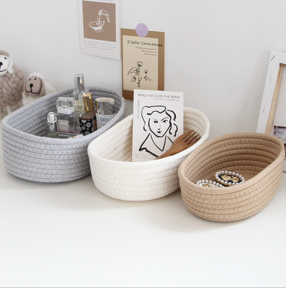 Ship-Shaped Cotton Rope Storage Basket