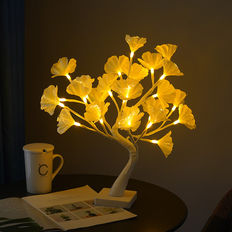 Fiber Optic Tree Light LED Party Decoration Glow Tree Thanksgiving Indoor Outdoor Landscape Home Decor Light Tree Lamp