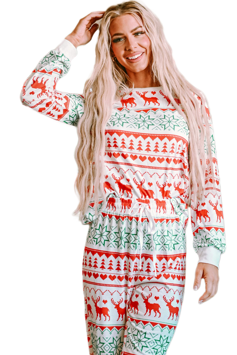 Reindeer Print Lounge Set