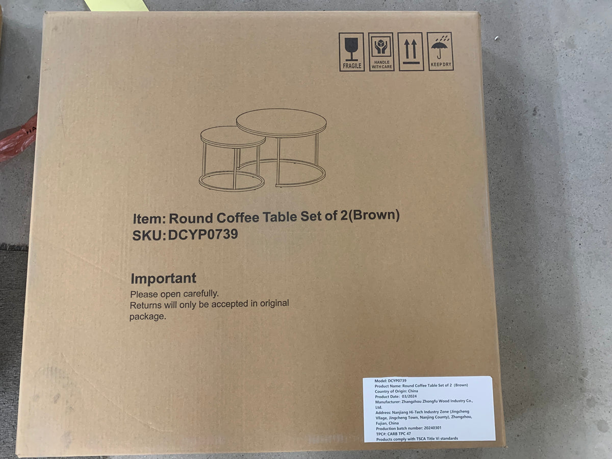 Round Nesting Coffee Tables – Set of 2