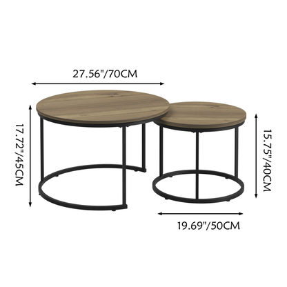 Round Nesting Coffee Tables – Set of 2