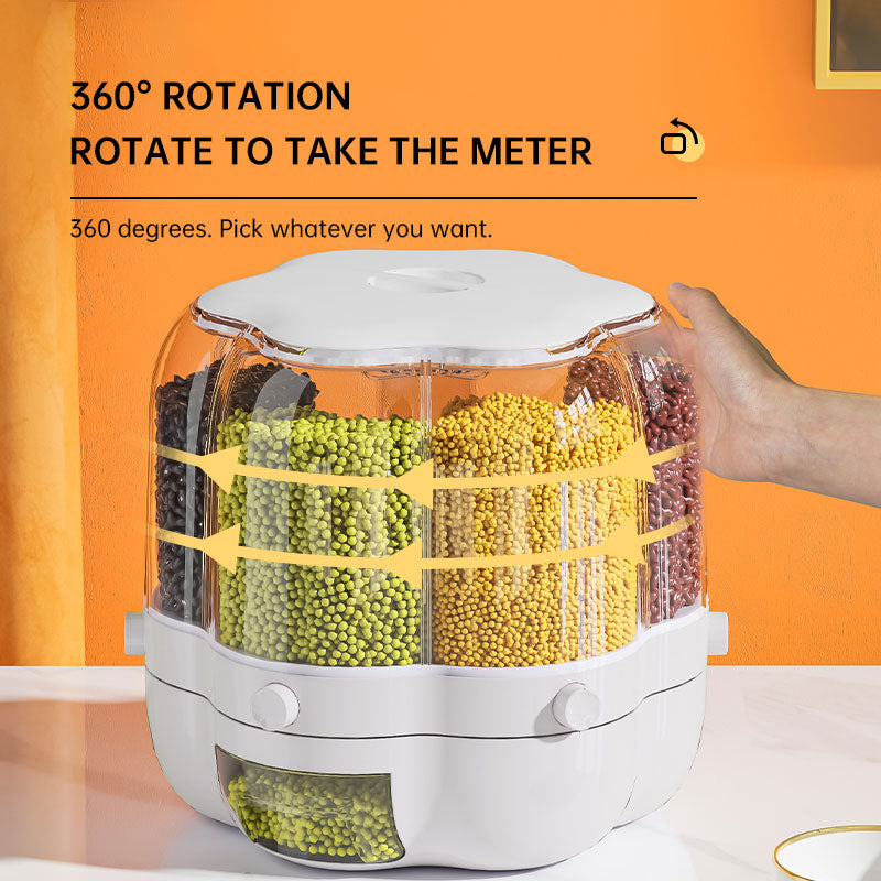 Rotating Divided Grain Storage Box