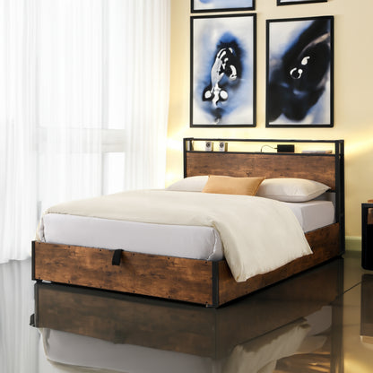 Full-Size Lift-Up Storage Bed Frame