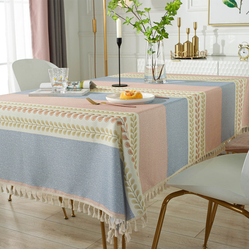New American Country Household Waterproof Coffee Table Tablecloth Desk Tablecloth Cloth Dustproof Tablecloth