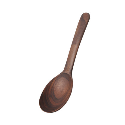 Shallow Solid Wood Serving Bowl