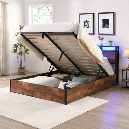 Full-Size Lift-Up Storage Bed Frame