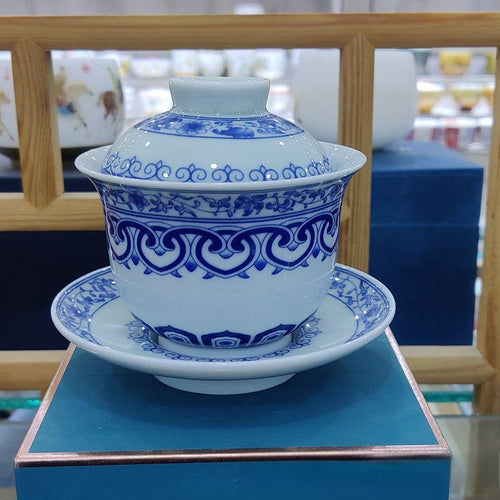Blue & White Gaiwan Tea Bowl