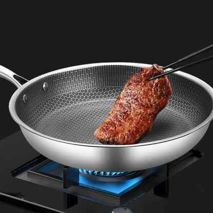 Stainless Steel Honeycomb Frying Pan