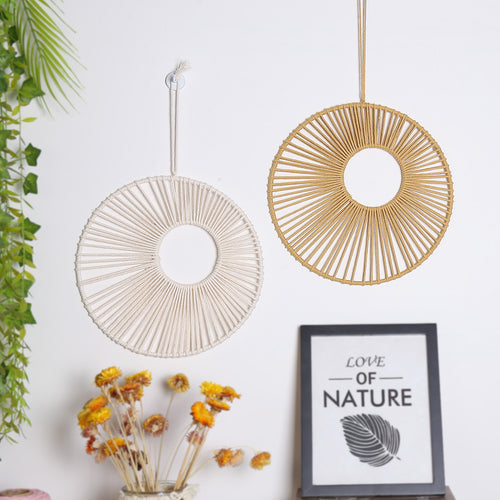 New Wall Decoration Pendant Pendant Handmade Sen Series Round Iron Ring Hollow Pendant Tapestry
