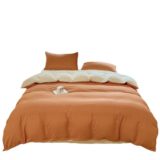 Solid-Color Washed Cotton Bedding Set