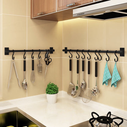 No-Drill Kitchen Utensil Hook Rack