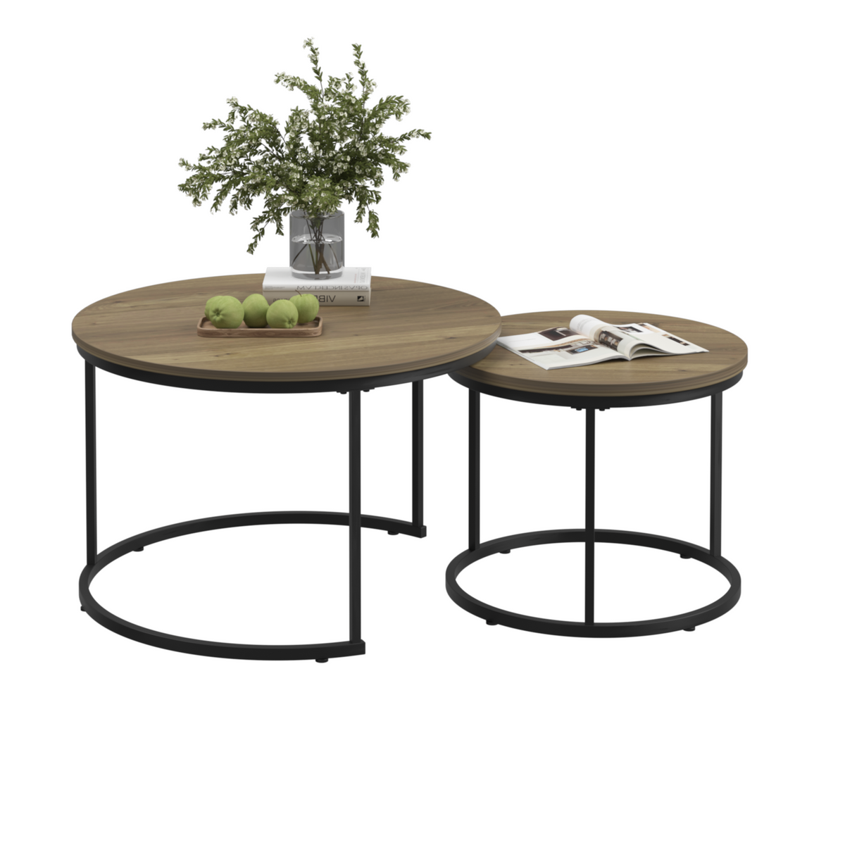 Round Nesting Coffee Tables – Set of 2
