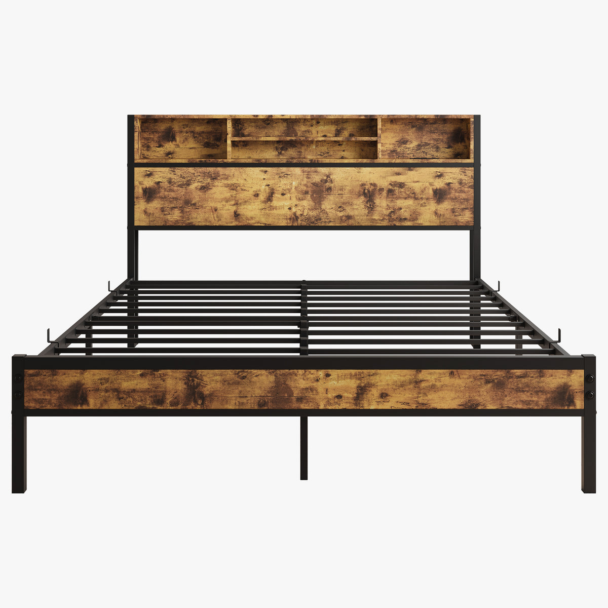 Queen Bed Frame with Storage & Charging