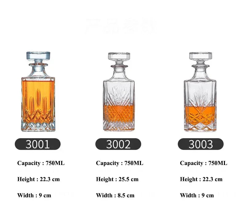 Crystal Glass Whiskey Decanter – 750 ml