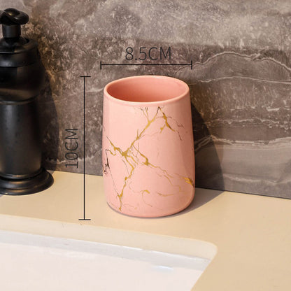 Couple's Ceramic Bathroom Cups