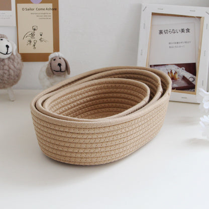 Ship-Shaped Cotton Rope Storage Basket