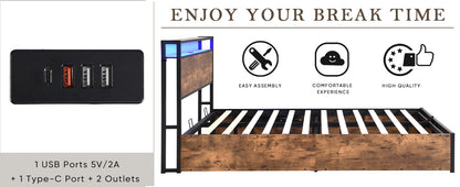 Full-Size Lift-Up Storage Bed Frame