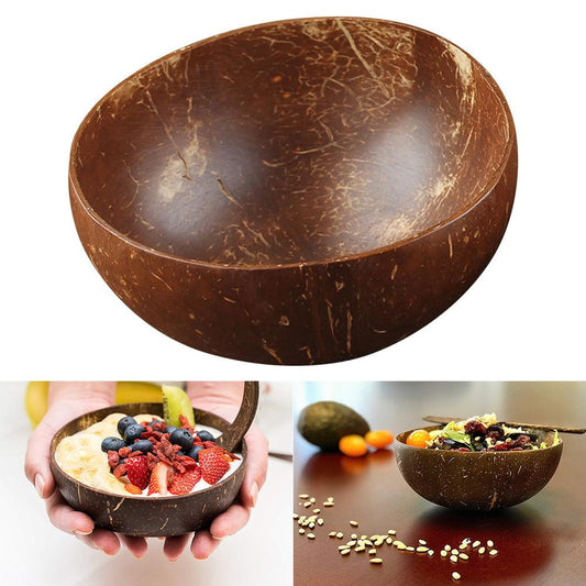 Net Red Creative Log Hanging Carved Coconut Bowl Coconut Bowl Set Fruit Salad Light Food Bowl