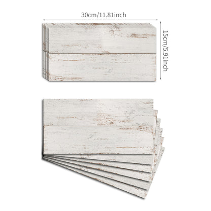 Funlife City Lights Thickened Brick Stickers American Retro Lace Wood Grain Self-Adhesive Decorative Wall Stickers