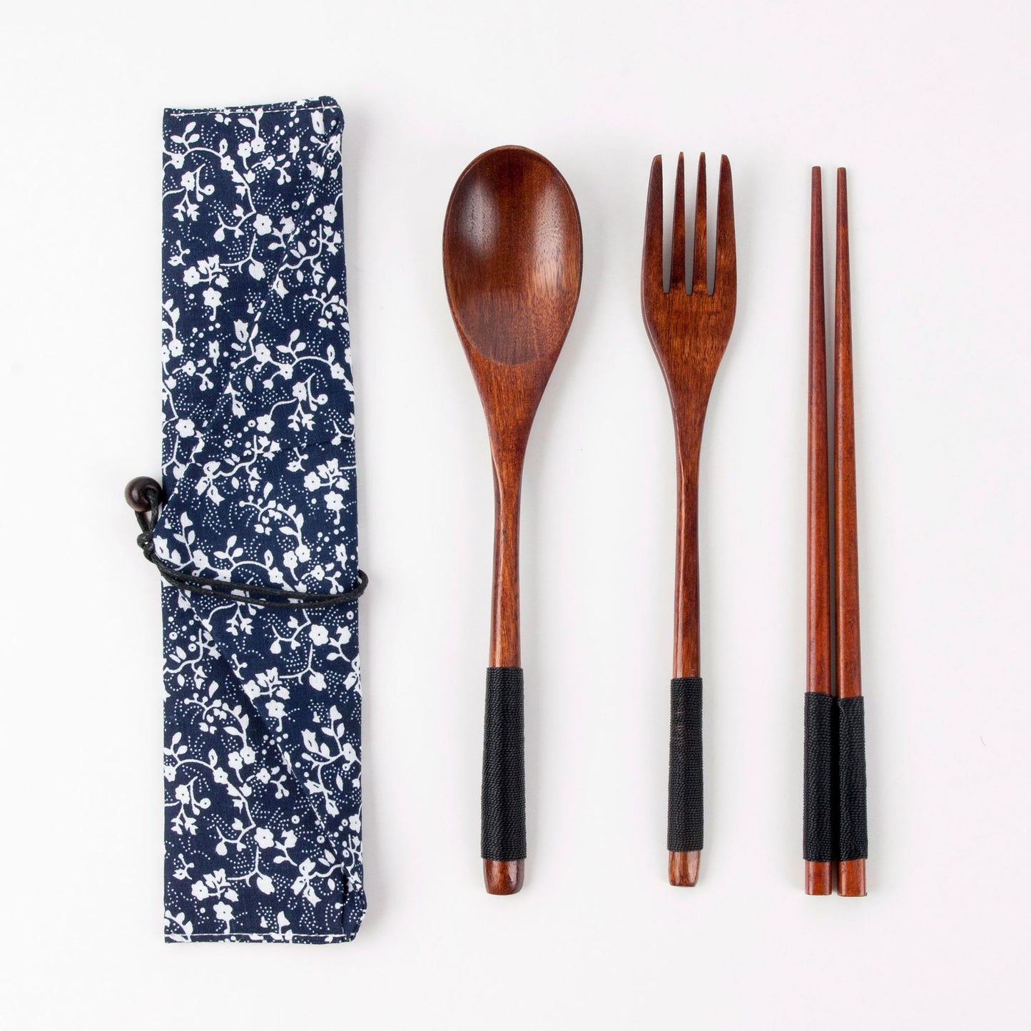 Japanese Style Long Handled Spoons, Forks, Chopsticks, Three Piece Set Of Wooden Portable Tableware, Chopsticks, Spoons, Set