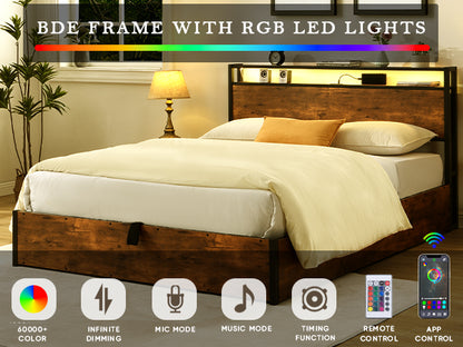 Full-Size Lift-Up Storage Bed Frame