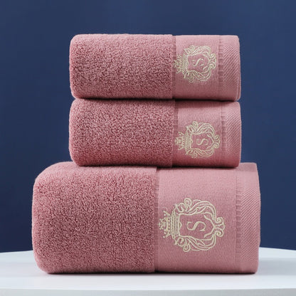 Cotton Bath & Hand Towels – Set of 3