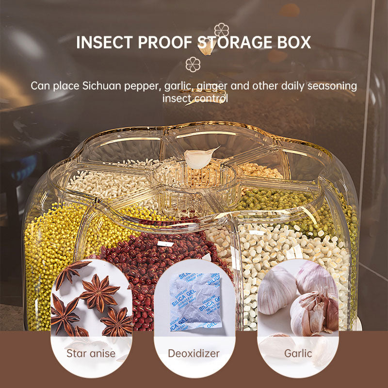 Rotating Divided Grain Storage Box