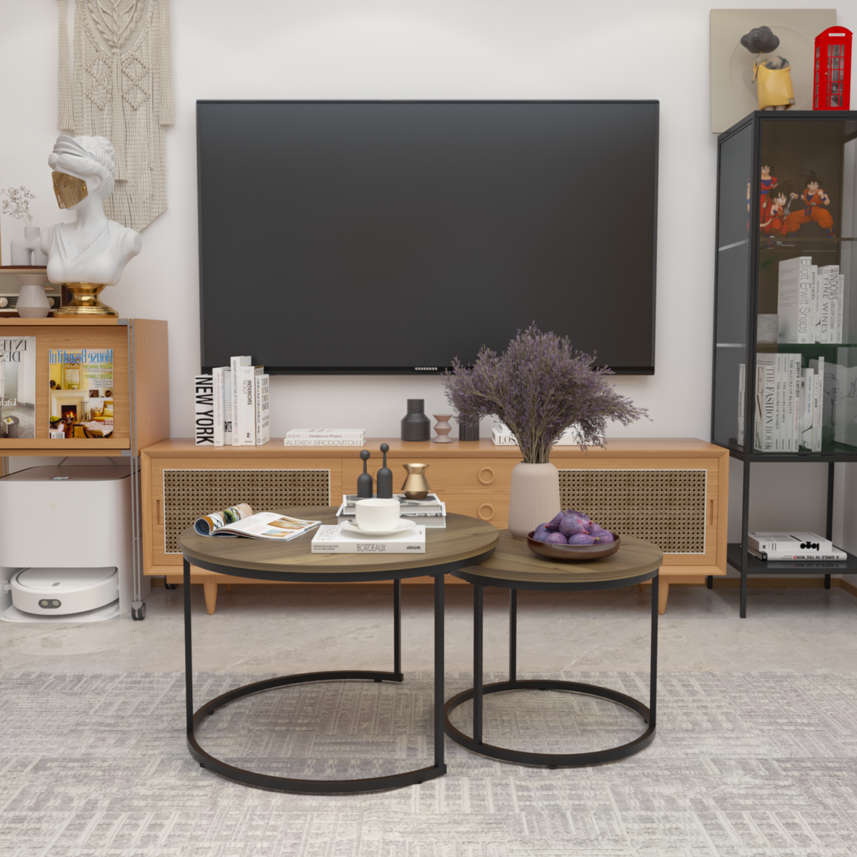 Round Nesting Coffee Tables – Set of 2