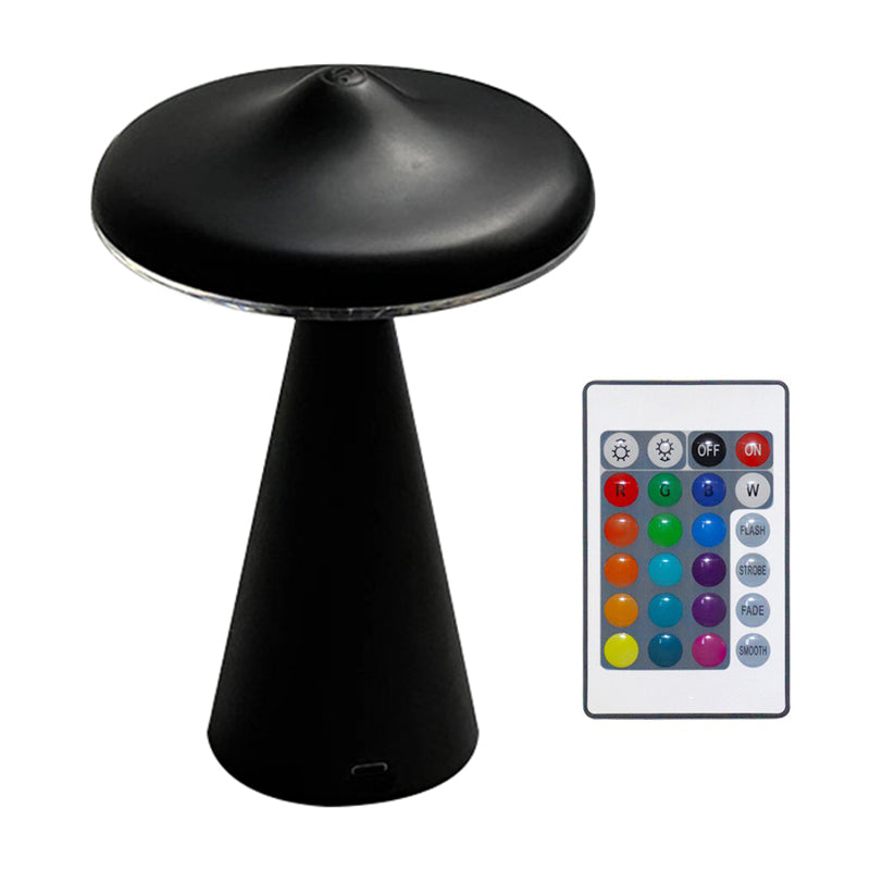 New UFO Night Light Luxury Striped Light Effect Mushroom Ambient Lamp Hotel Living Room Bedroom Bedside Decorative Table Lamp