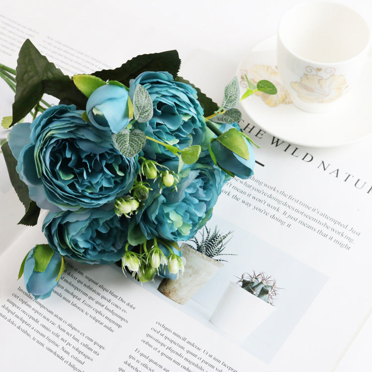 5 Small Peonies Korean Small Bouquets 5 Philips Rose Simulation Flowers Household Wedding Rose Bouquets