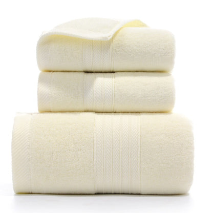 Cotton Bath & Hand Towels – Set of 3