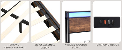 Full-Size Lift-Up Storage Bed Frame