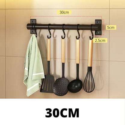 No-Drill Kitchen Utensil Hook Rack