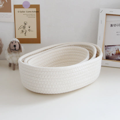 Ship-Shaped Cotton Rope Storage Basket