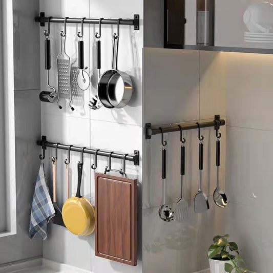 No-Drill Kitchen Utensil Hook Rack