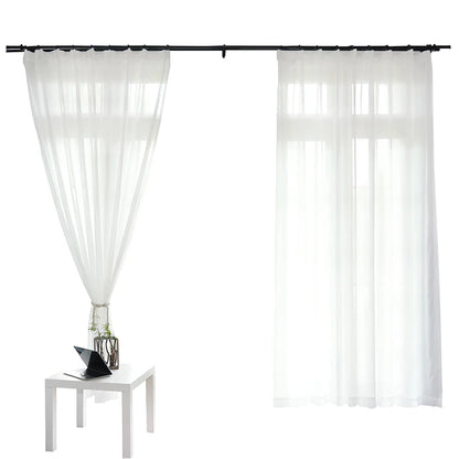 White Sheer Voile Curtain