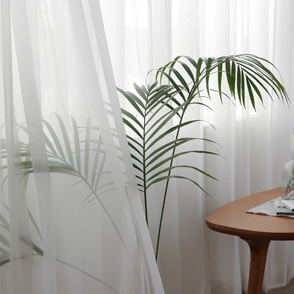 White Sheer Voile Curtain