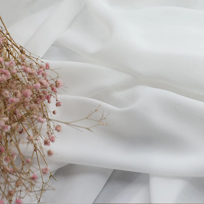 White Sheer Voile Curtain