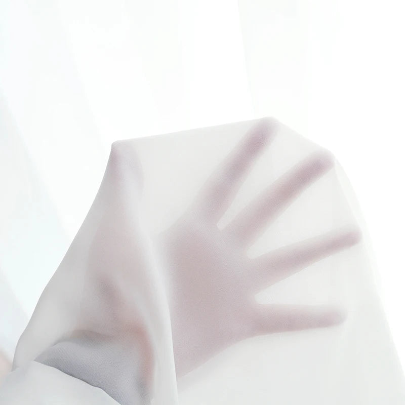 White Sheer Voile Curtain