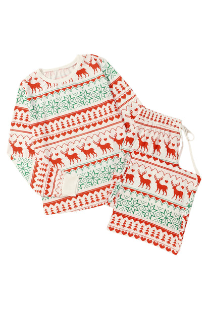 Reindeer Print Lounge Set